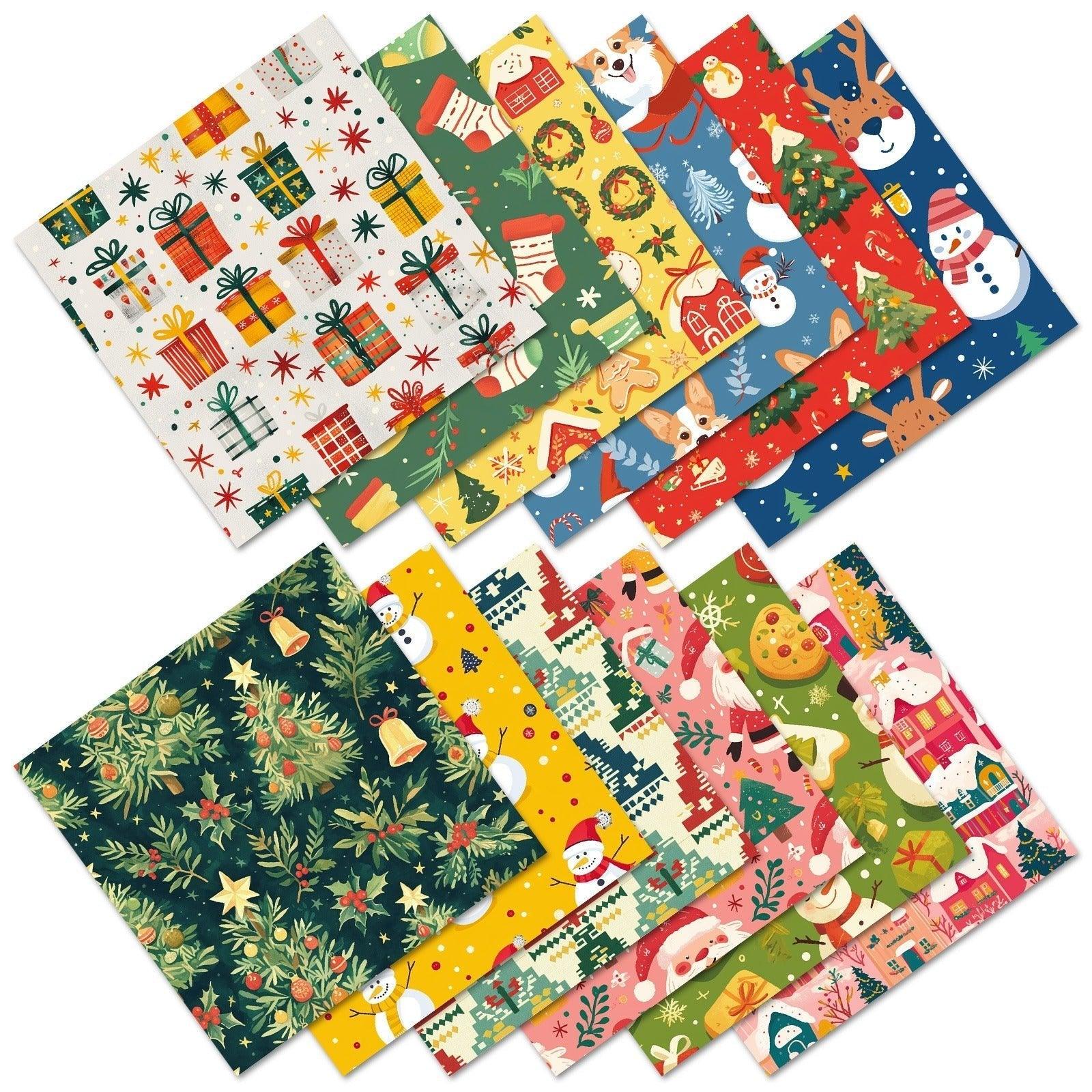 2114 12 Sheets of Christmas Eve Gift Wrapping Paper Christmas Day
