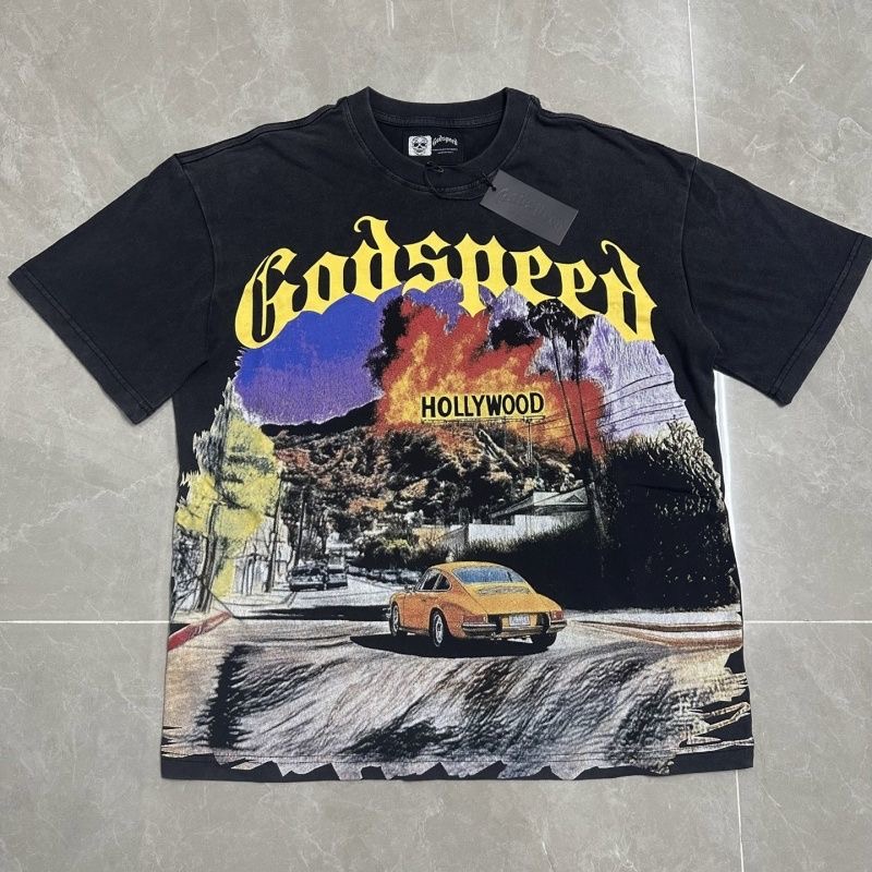 Godspeed Retro Print Short-Sleeved T-shirt