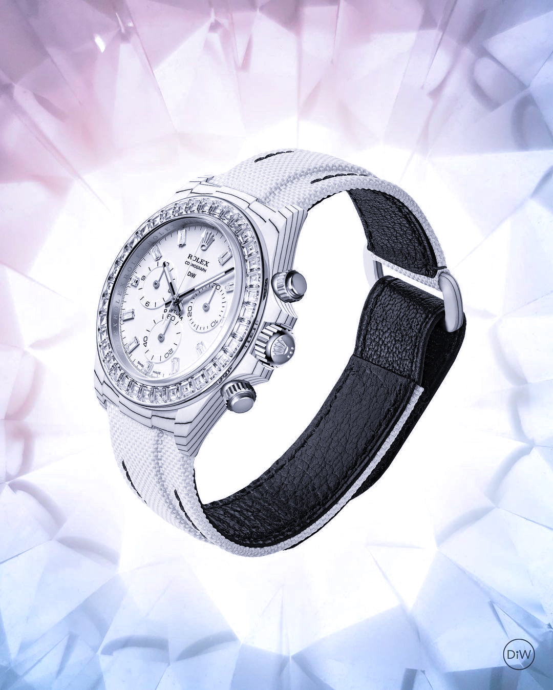 DiW Rolex Rainbow Daytona CRYSTAL In Quartz Fiber【1:1 Replica】