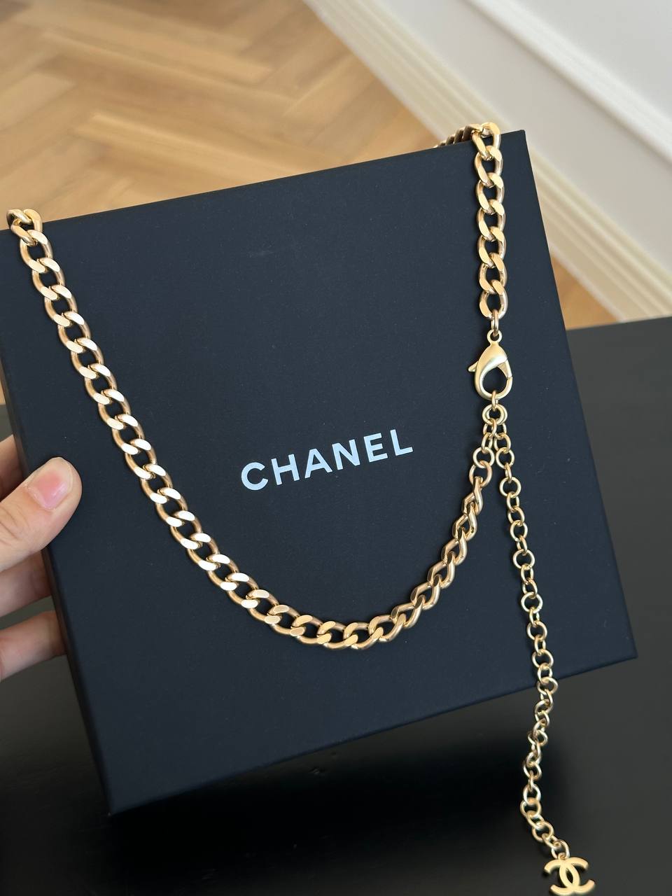 CHANEL 24C Roller Skate & Letter Charm Necklace/Belt Chain