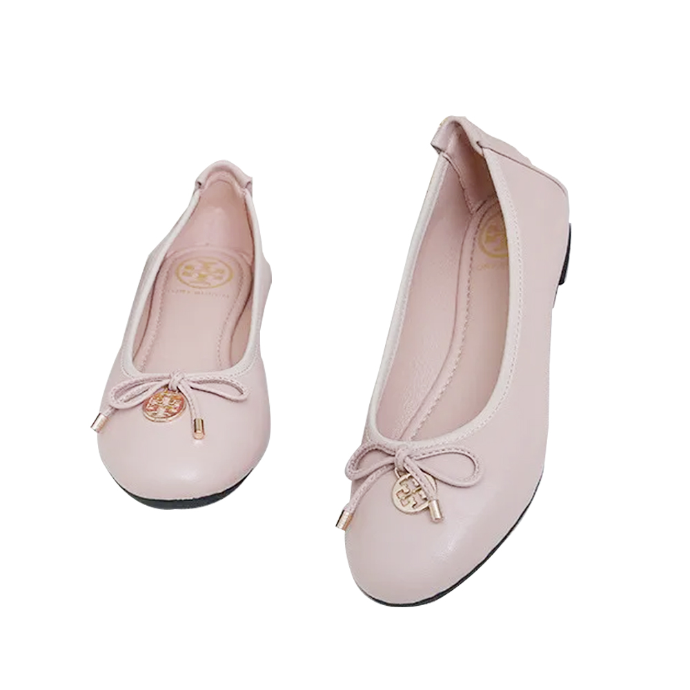 Tory Burch Leather Round Bow  Sandals Slide
