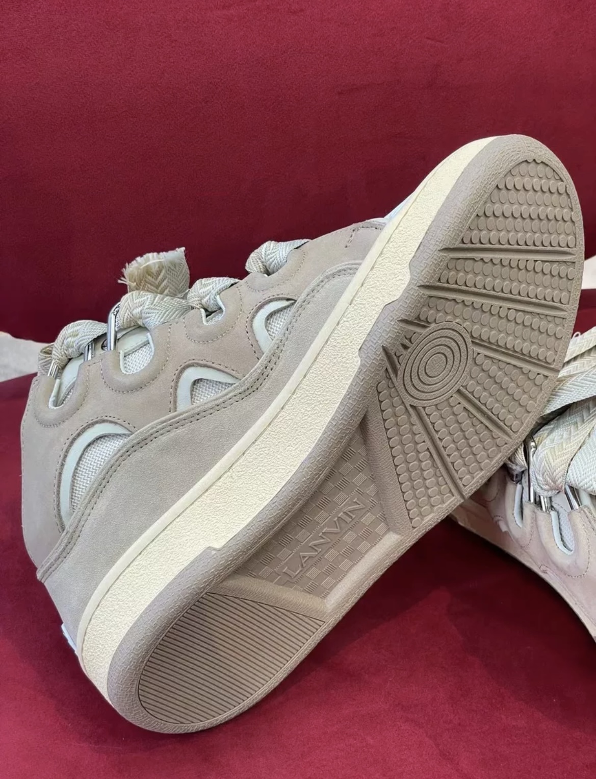 1:1 Best Quality Lanvin Crub Bread Shoes Khaki Color