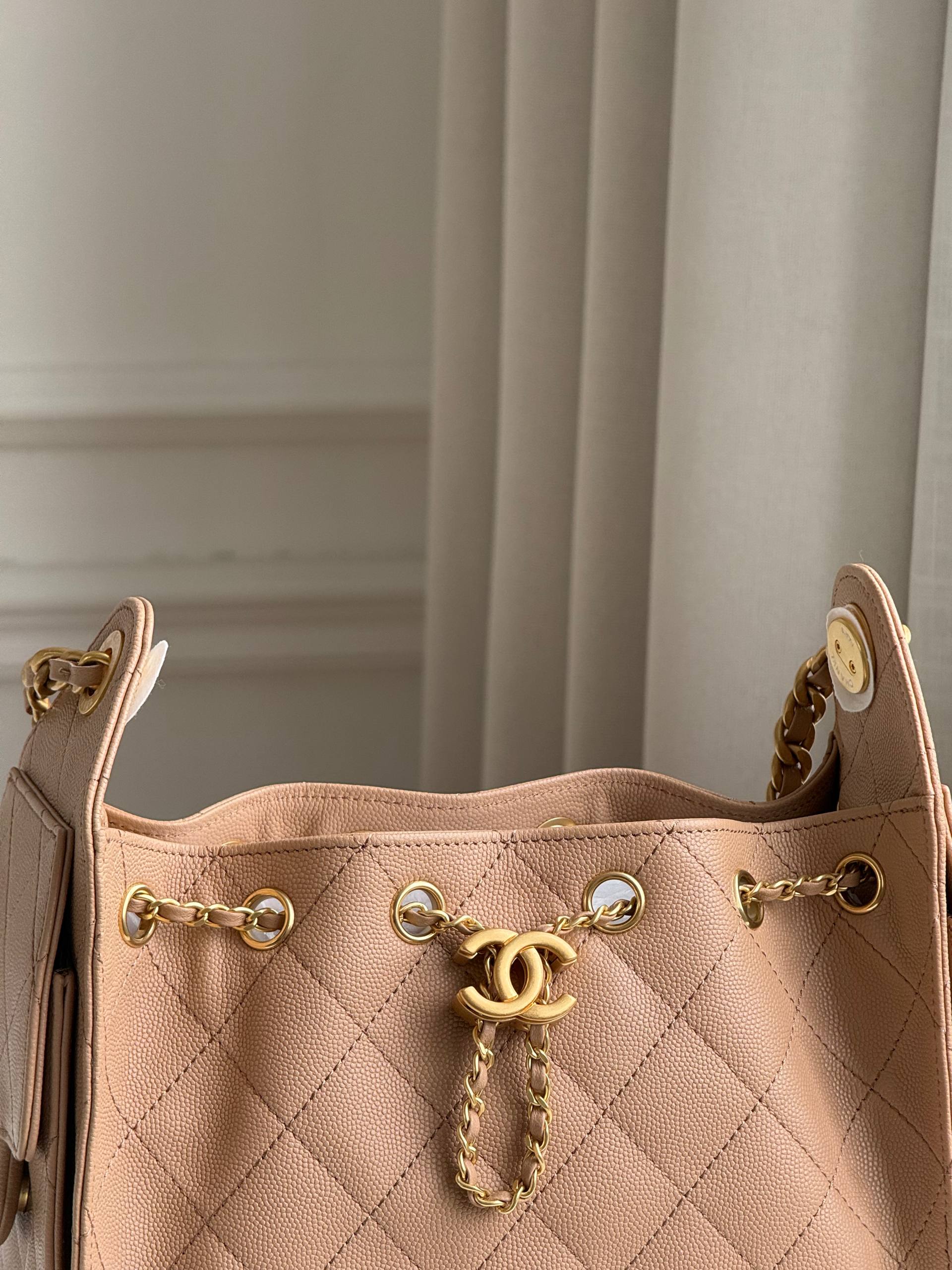 Chanel Caviar Quilted Bucket Bag with CC Turnlock
