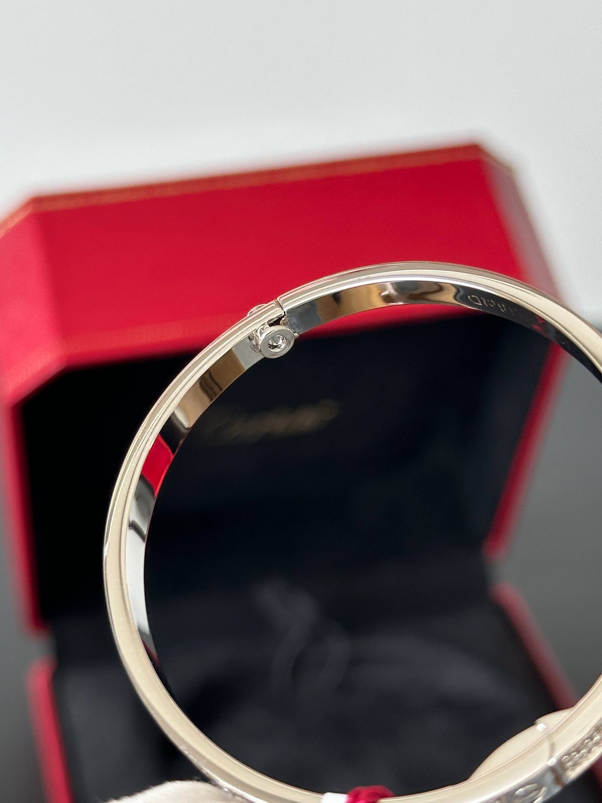 Cartier LOVE Series Full Paved Diamond Bracelet