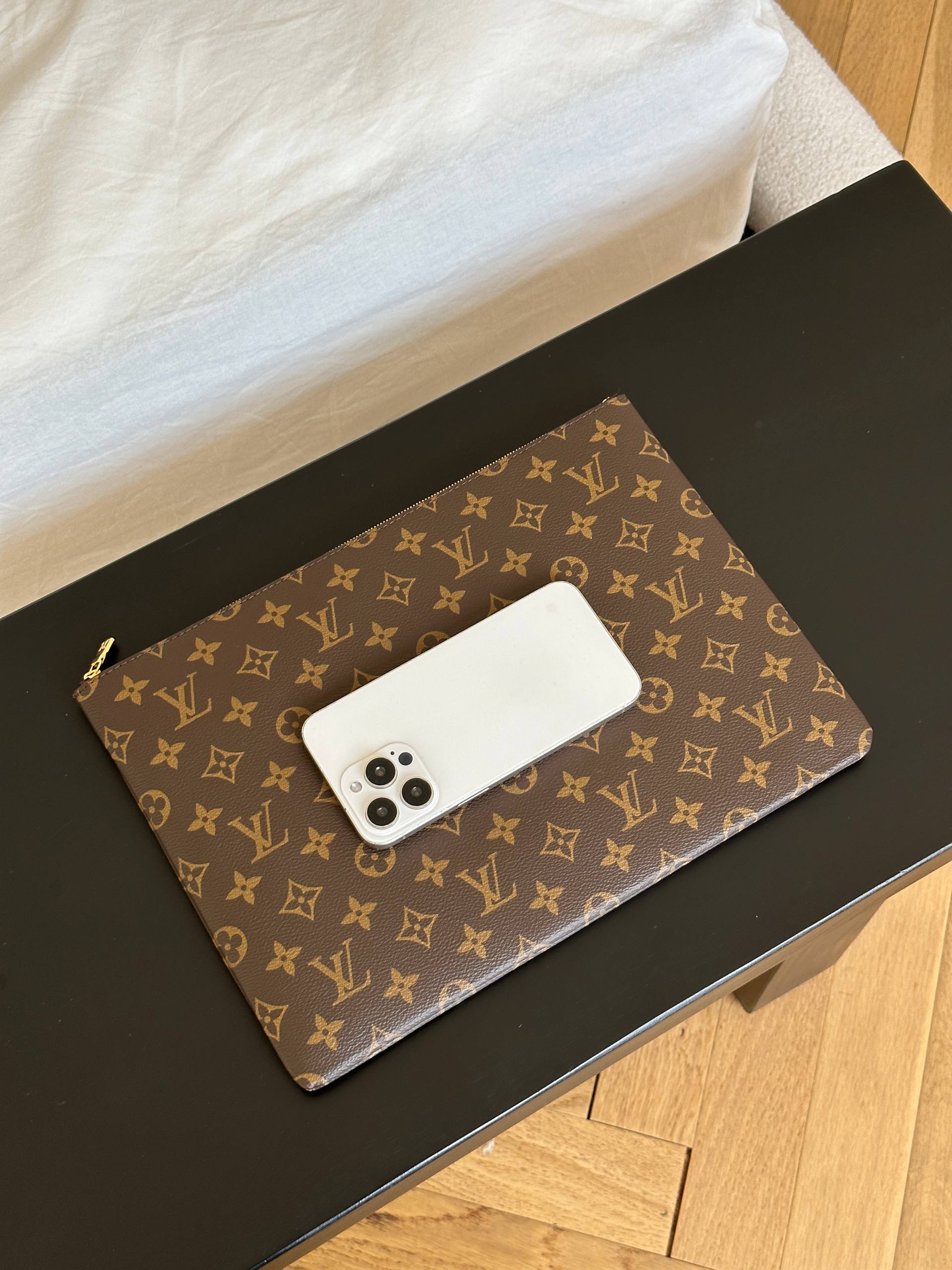 Louis Vuitton Large Monogram Canvas Zip Pouch Toiletry Bag