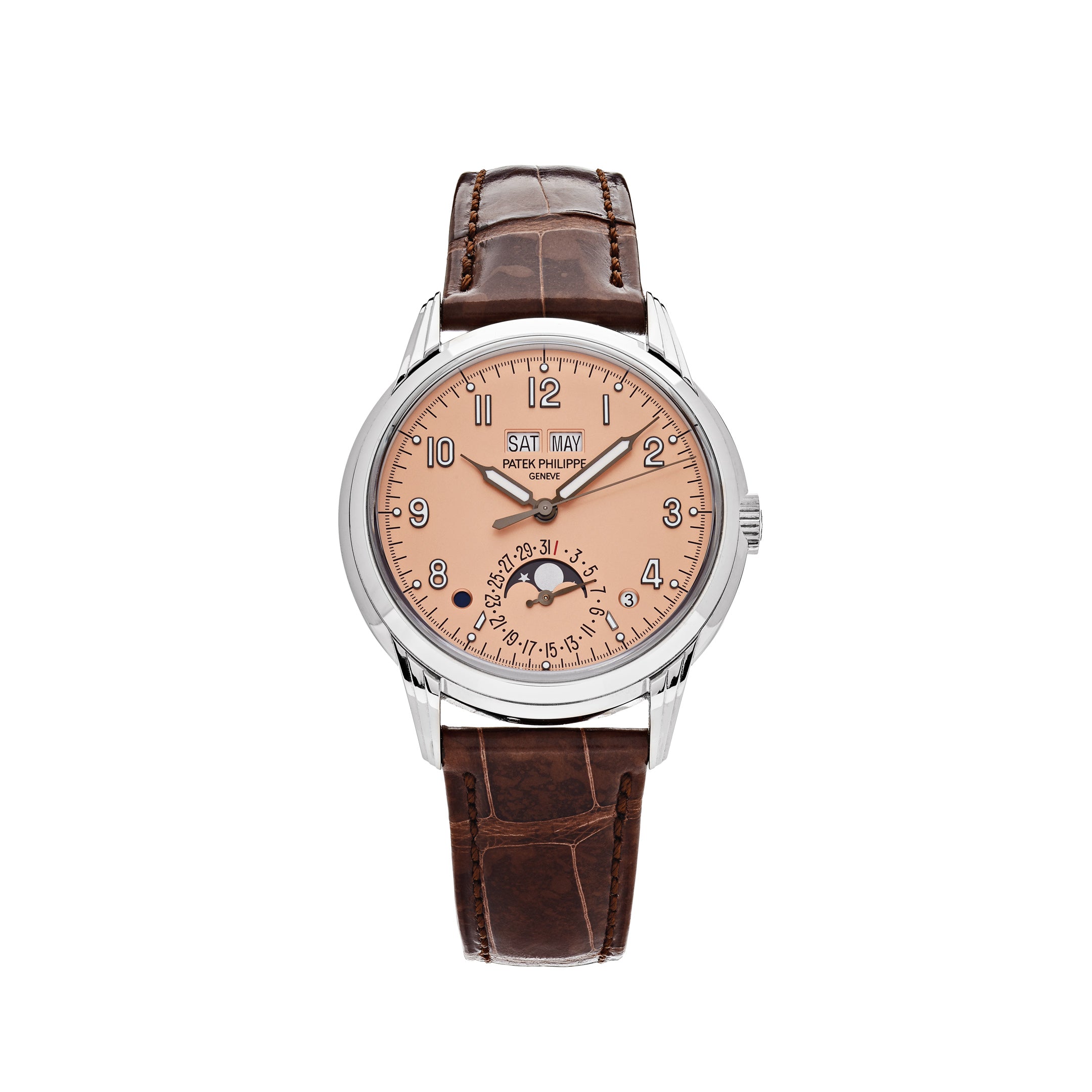 Patek Philippe Grand Complications Perpetual Calendar White Gold Salmon Dial 5320G-011【1:1 Replica】