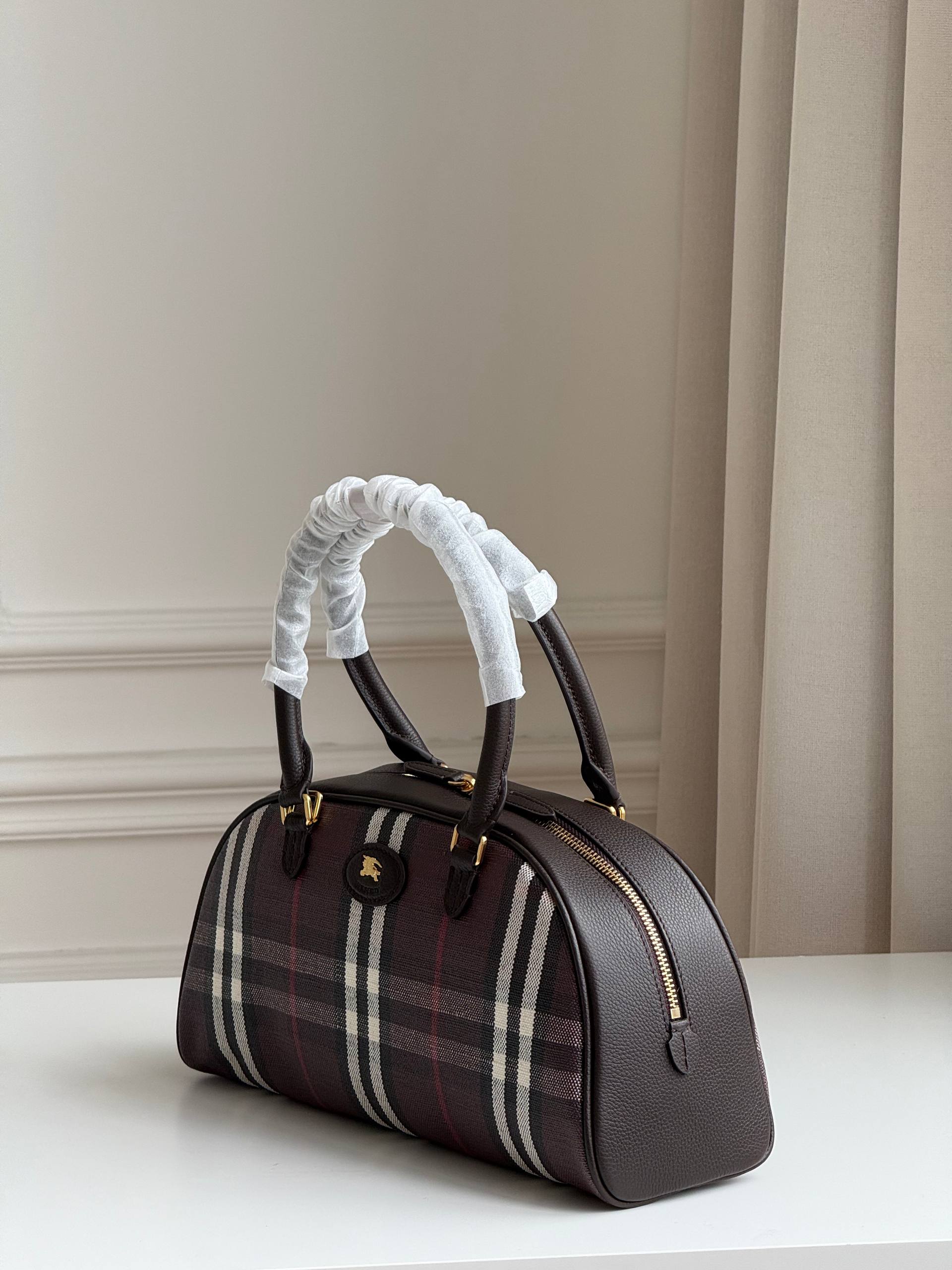 Burberry Highlands Check Bowling Bag