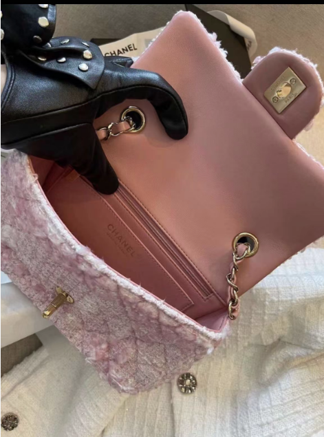 LARGE FLAP BAG PINK 20CM