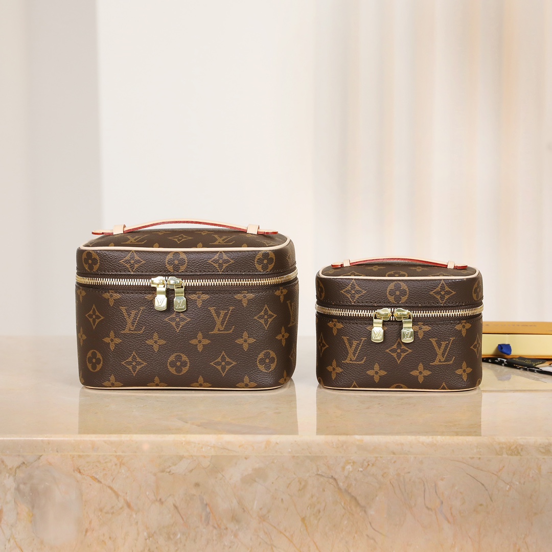 LV Nice Leather Cosmetic Handbag