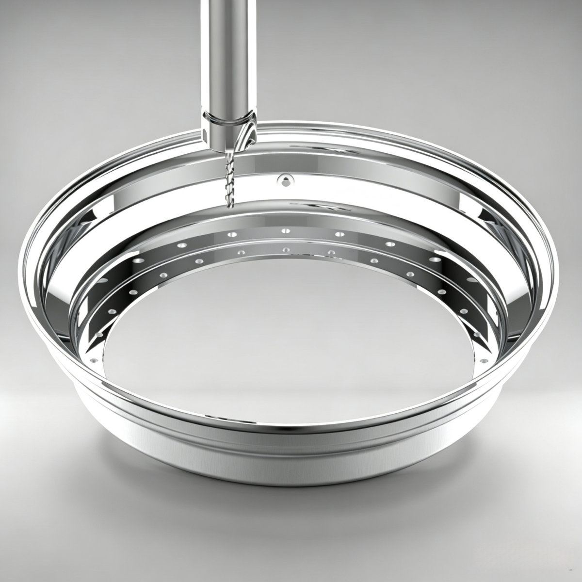 Custom 12-13 Inch Double Step Outer lip Straight Flange