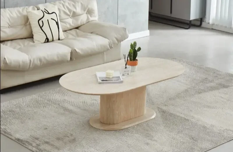 Table Basse en Effet Travertin TRAVERRA - 130 x 70cm