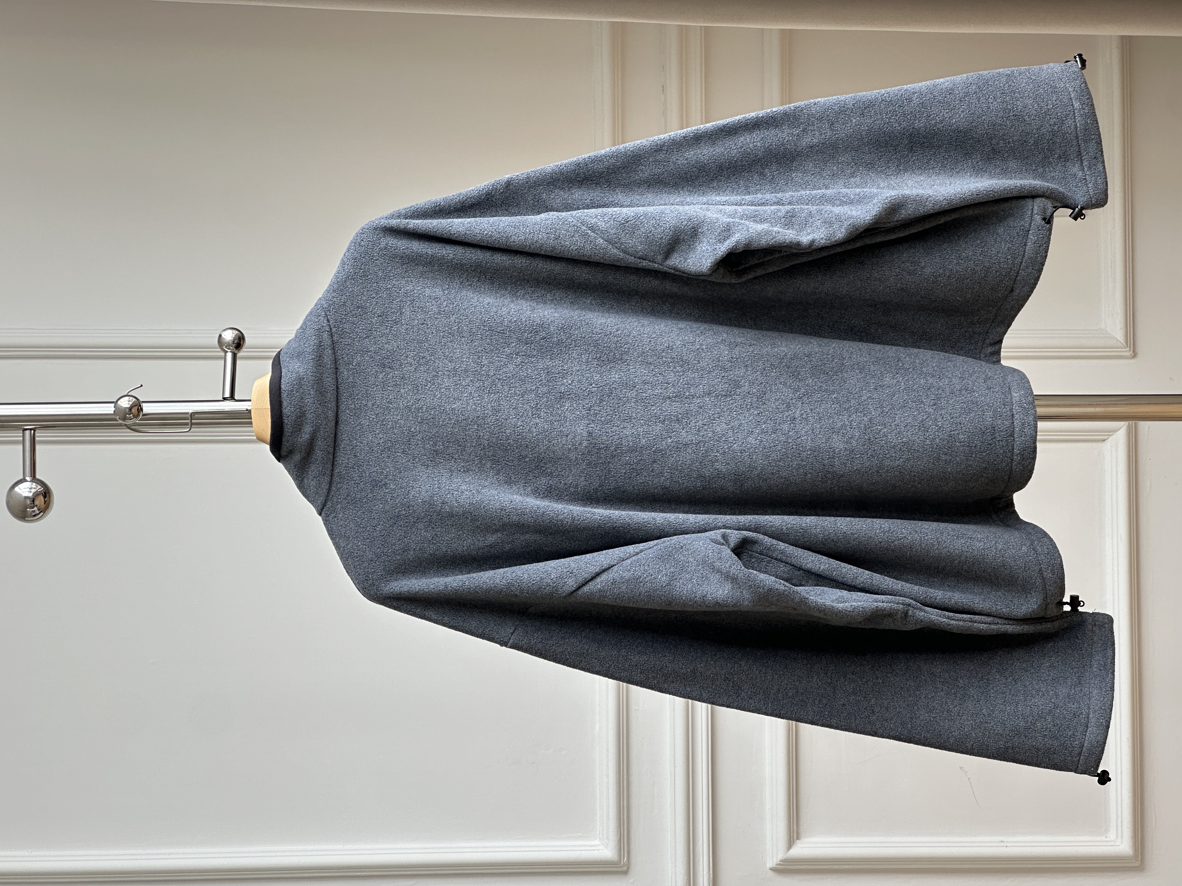Miu Miu Stand Collar Fleece Zip-up Casual Jacket