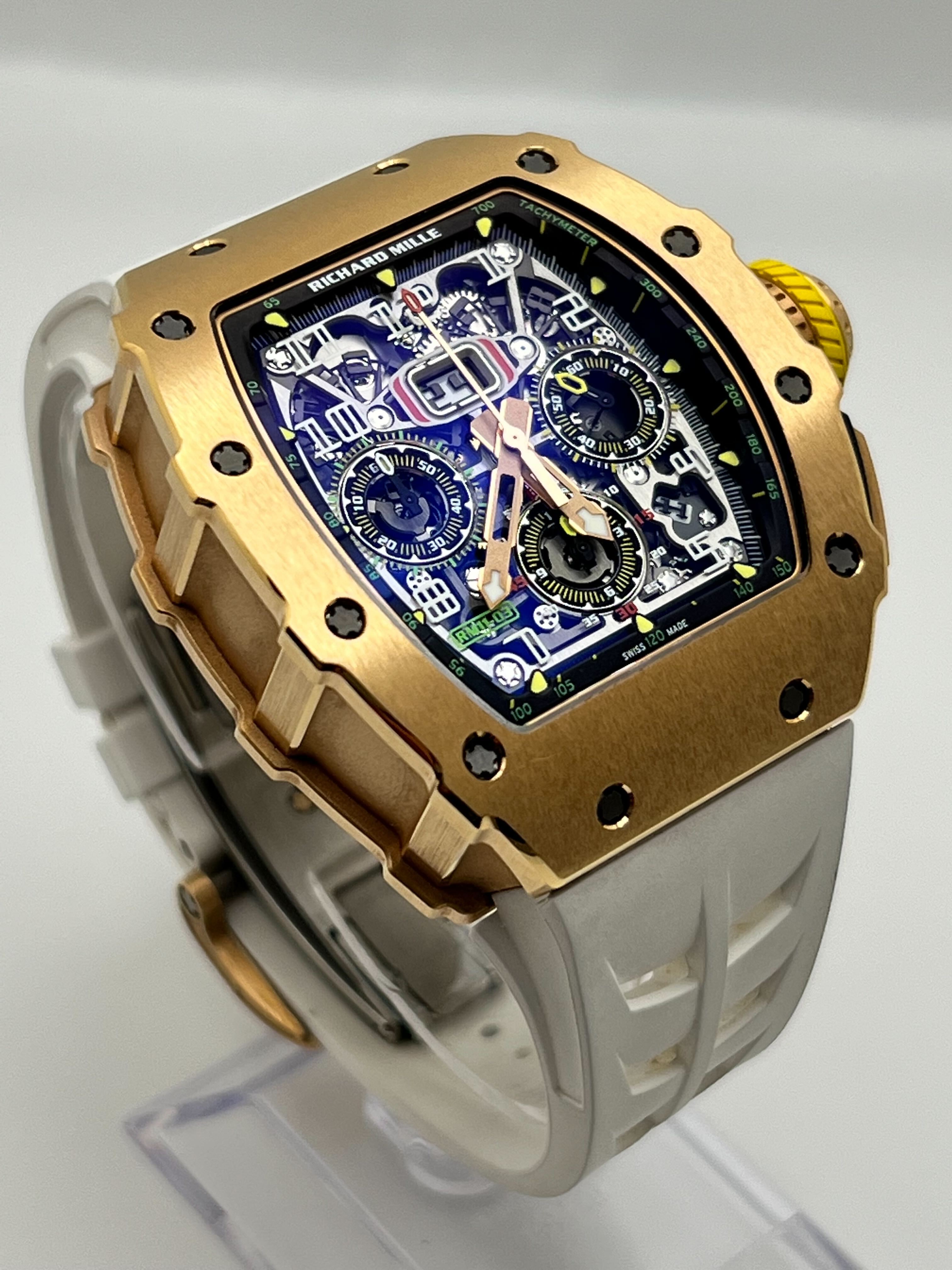 Richard Mille Rose Gold Flyback Chronograph RM11-03【1:1 Replica】