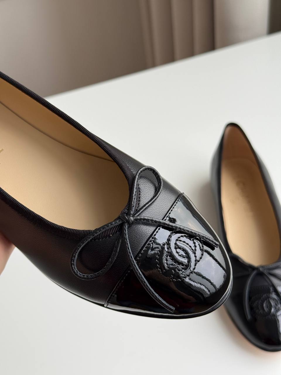 CHANEL Classic Cap-Toe Ballerina Flats