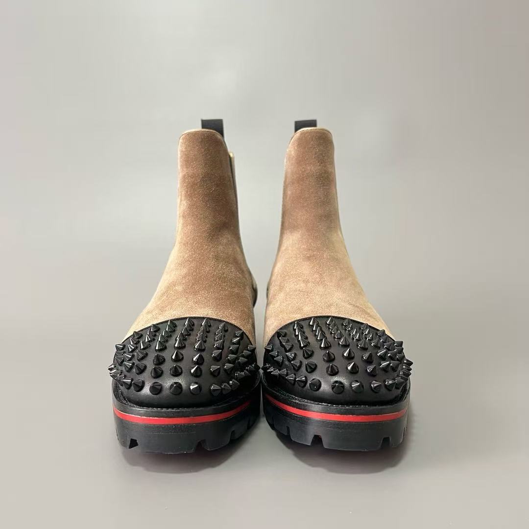 Christian Louboutin Suede Boots with Rivets