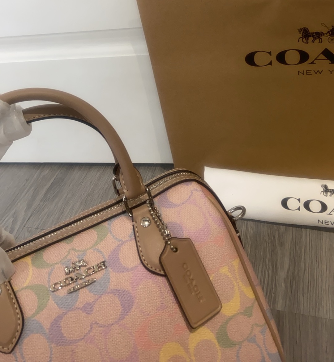 Women Handbag CDA90 Rowan Satchel Bag In Rainbow Signature Canvas