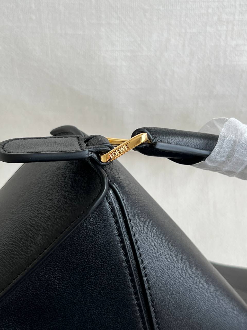 Loewe Black Smooth Calskin Mini Puzzle Bag