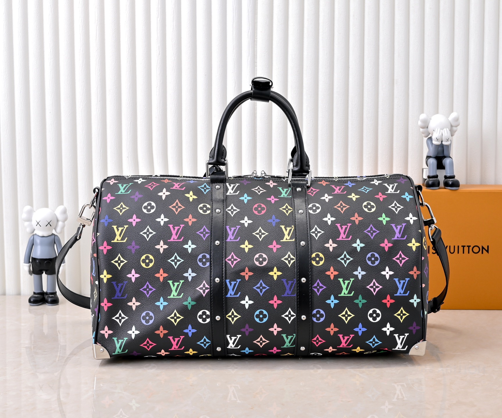 LV x TM KEEPALL BANDOULIÈRE 45 Travel Bag Black