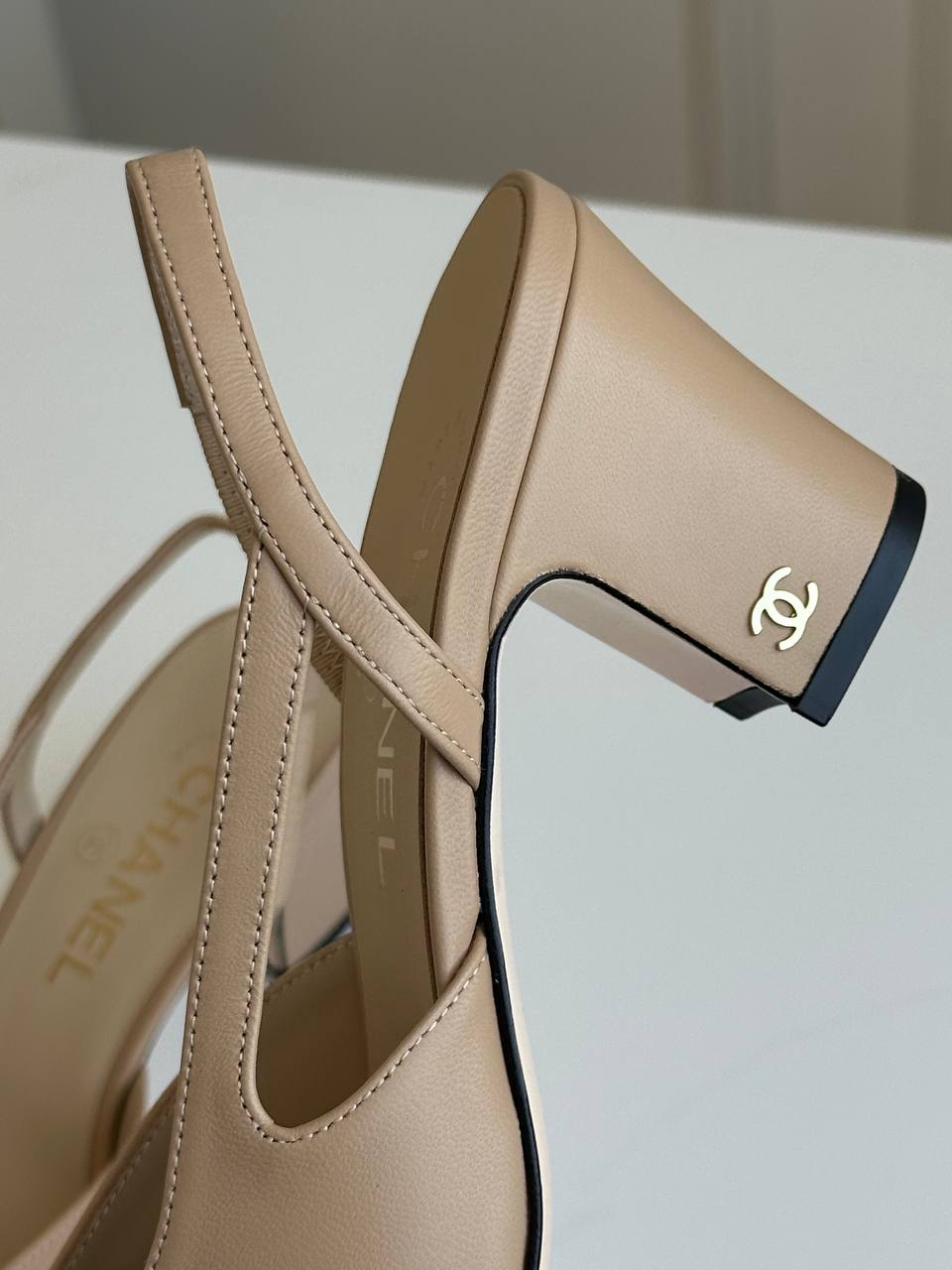 Chanel Classic Two-Tone Slingback Heels