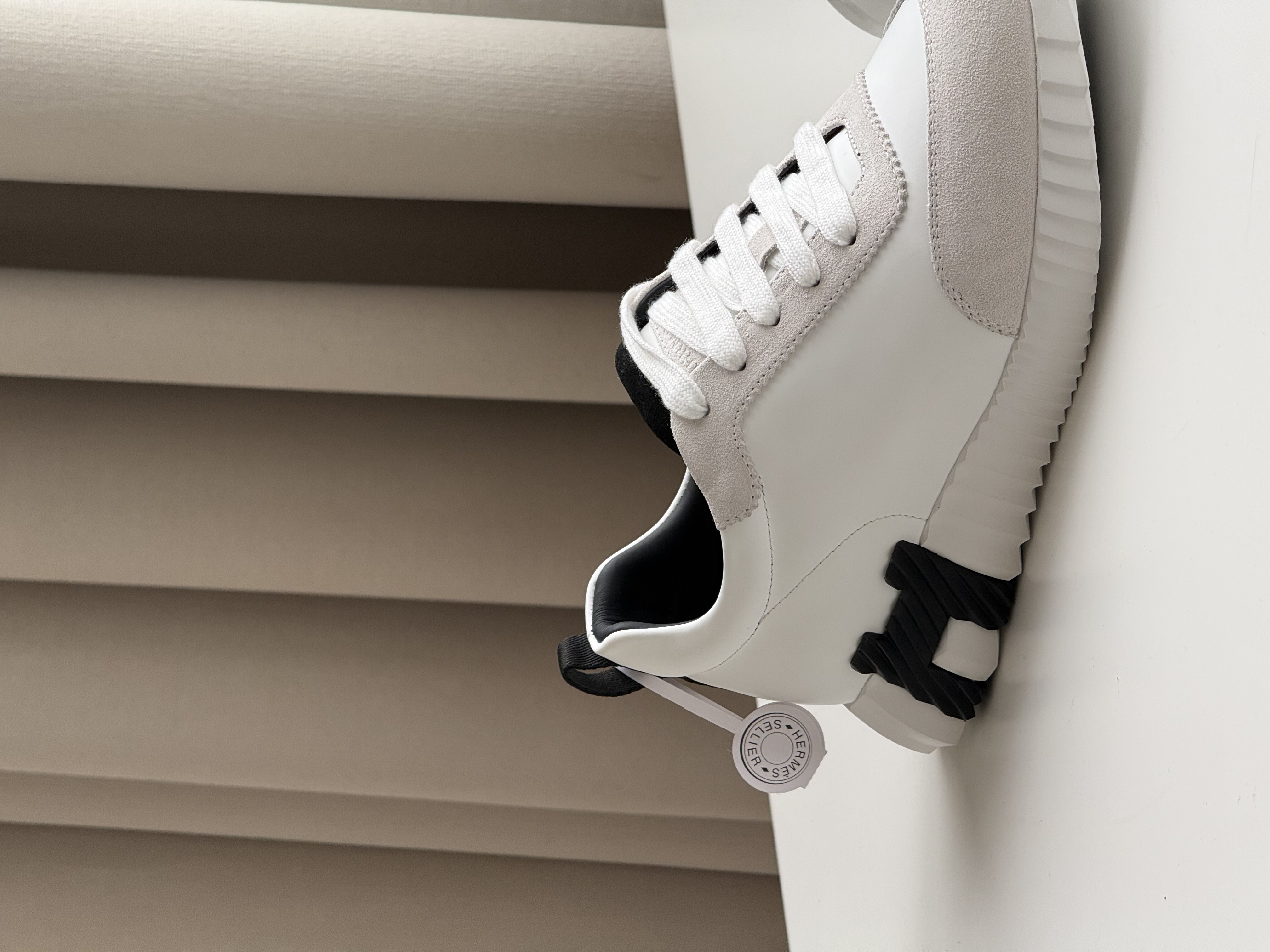 Hermès Bouncing Sneakers in White & Black