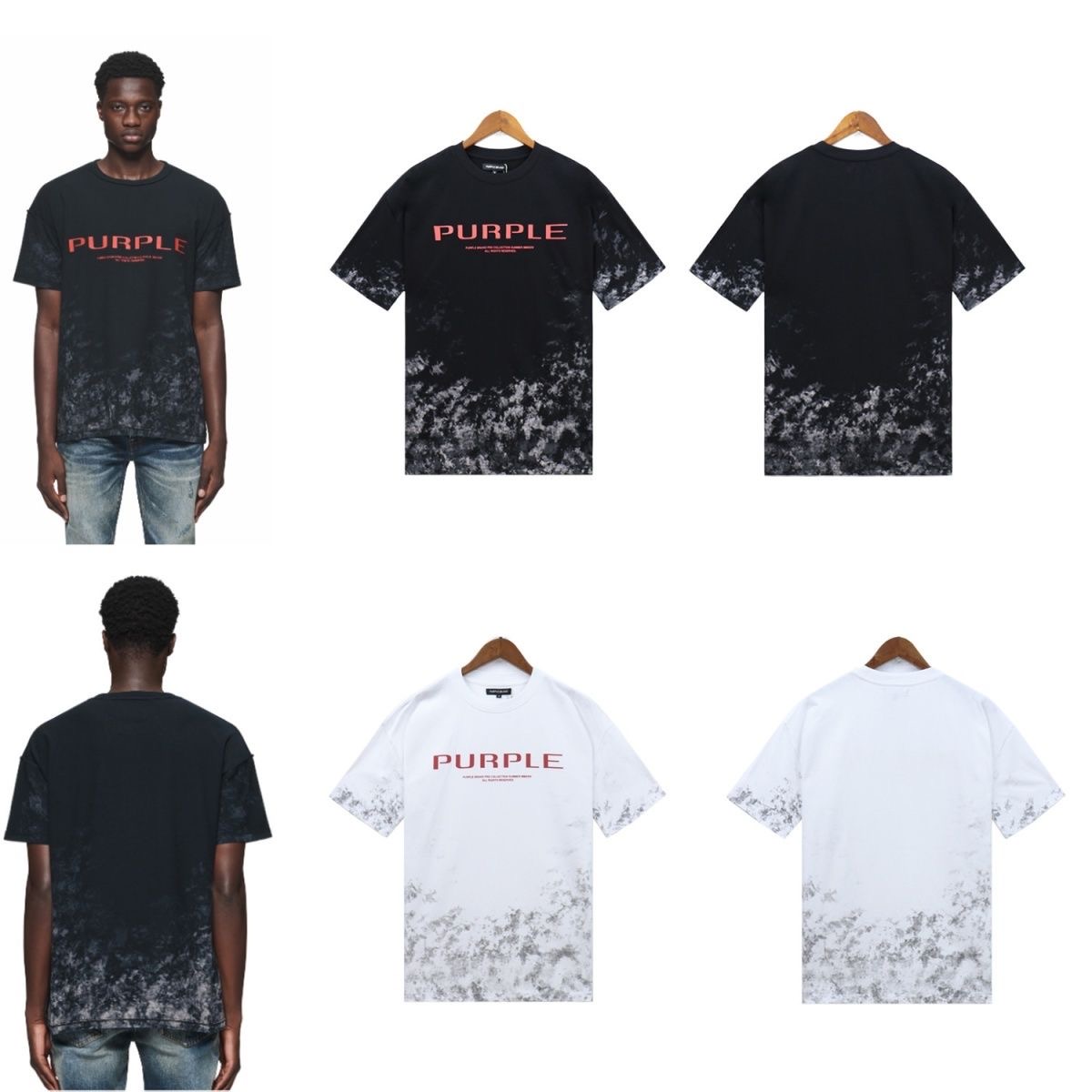 Snowflake dirty print cotton casual tshirt