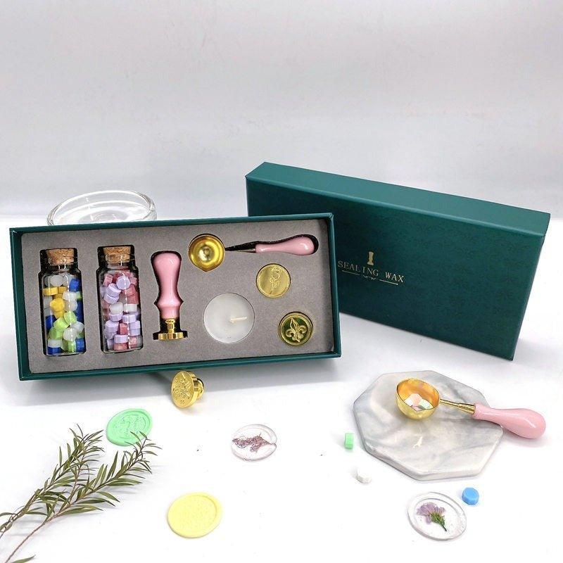 5016 Fire Lacquer Stamp Set Wax Grain Handle Spoon