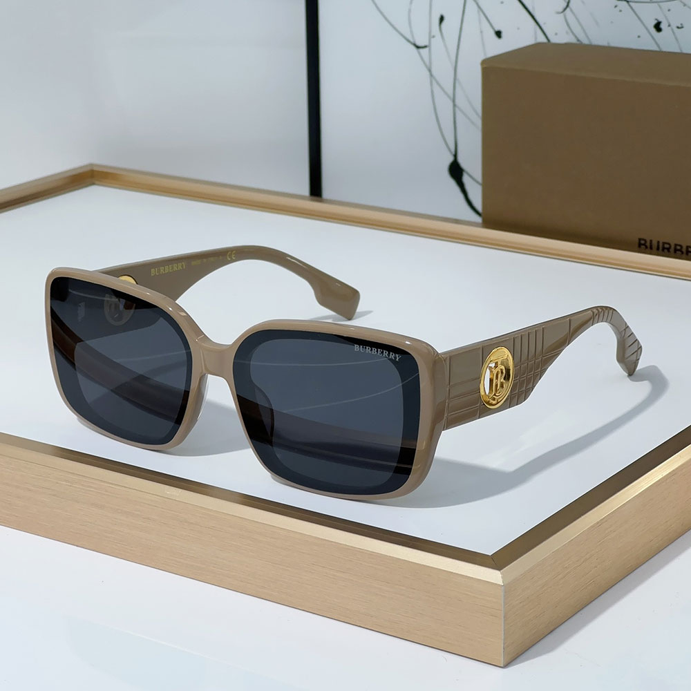 Buberry  Mirror leg Hollowed out Logo  Sunglasses Top quality