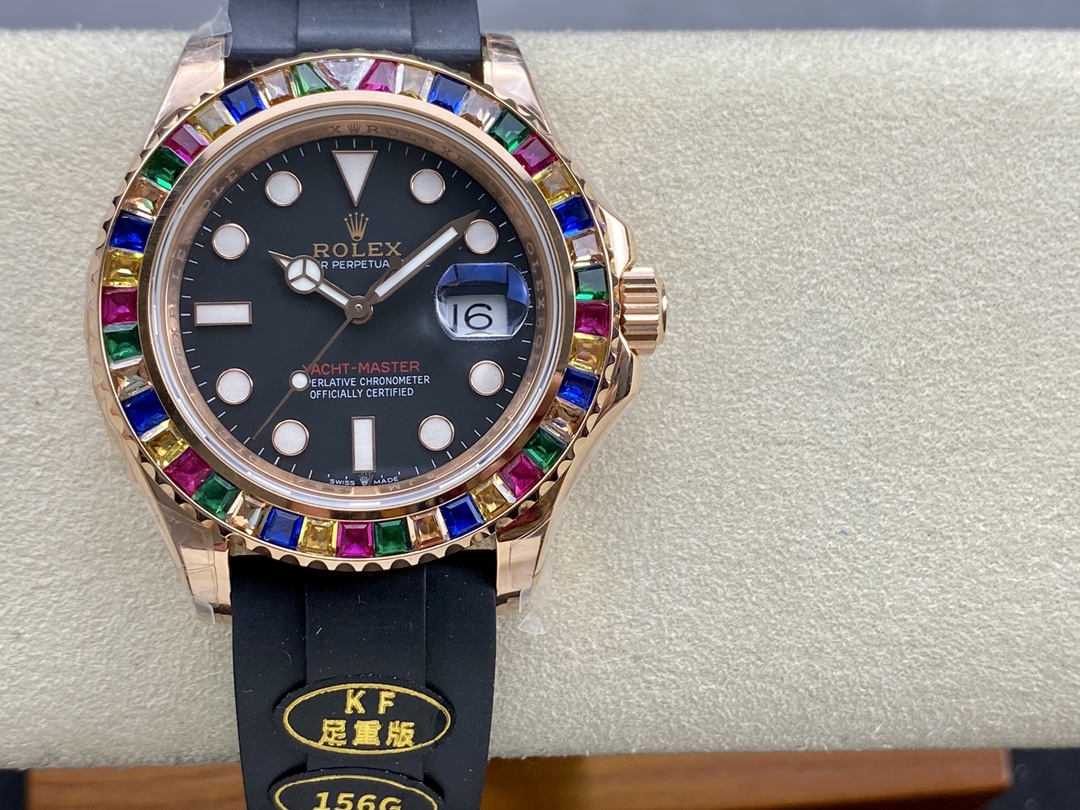 Rolex Yacht-Master 116695 Black Rubber Strap Black Dial 40MM Mens Replica Watch