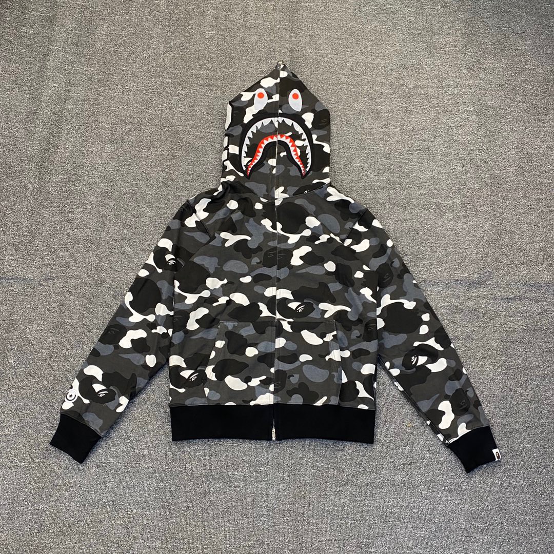 1:1 Best Quality Black Camo 1 Hood Zipper Hoodie