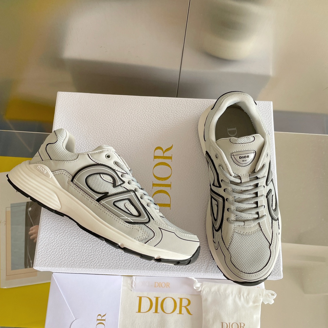 Dior B30 Dad Sneakers Gray (AAA High Quality Version)