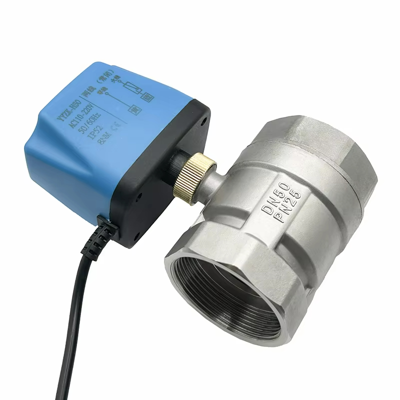 Normally Closed/Open Electric Ball Valve 110V 220V 12V 24V - 2 Wire Stianless Steel Motorized Ball Valves Big Torque 1/2