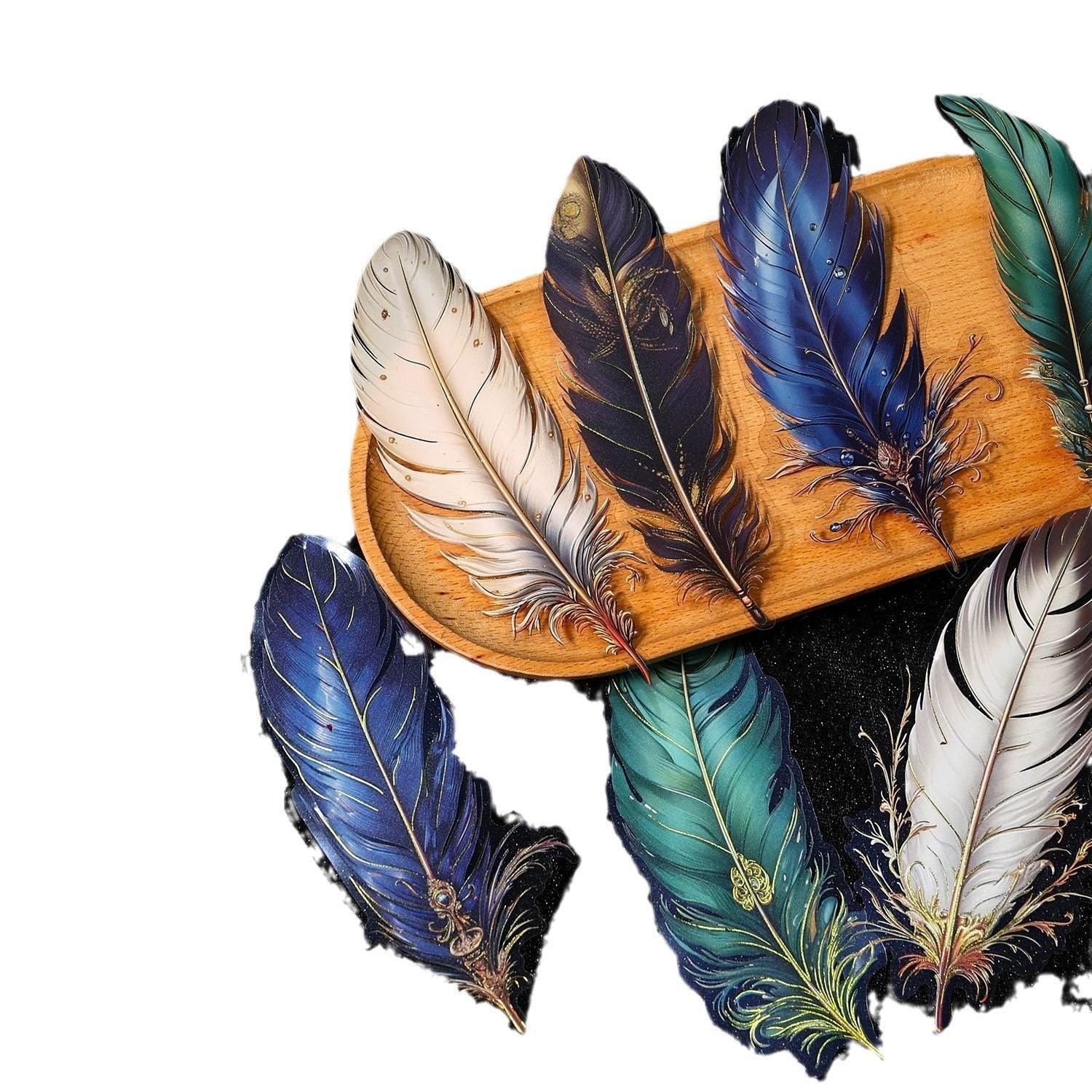 1129 PET Hot Stamping Stickers Angel's Plume Series