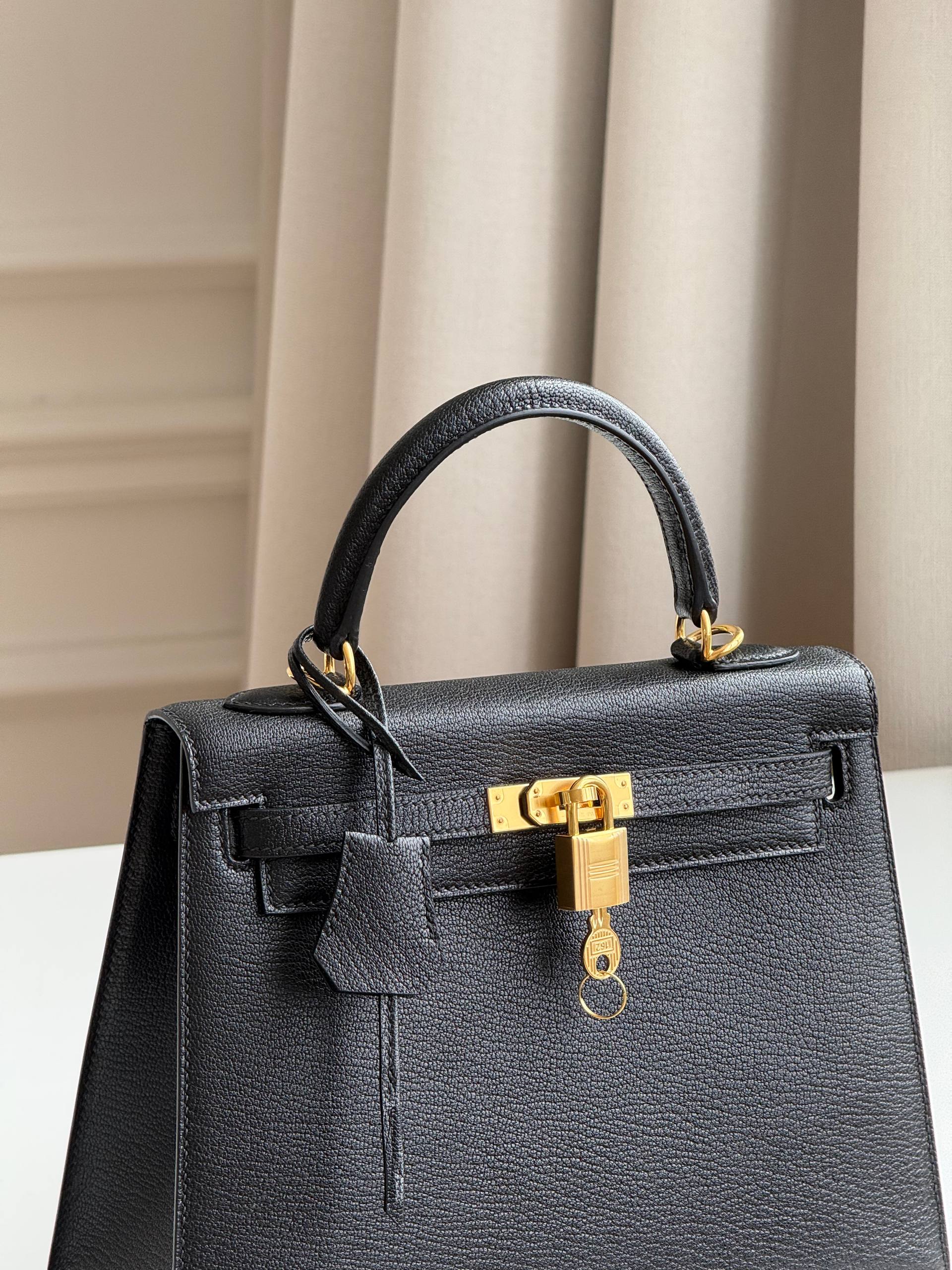 Hermès Mini Kelly II 20 Black Epsom with Gold Hardware