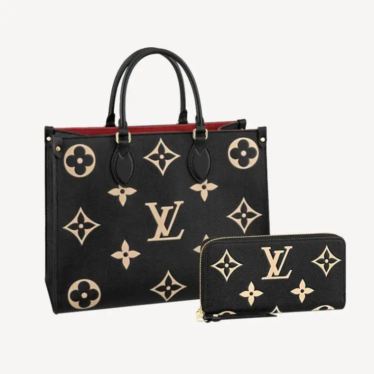 LOUIS VUITTON On the Go MM & Long Wallet 2 Piece Set Value Ref: M45495 + M80481