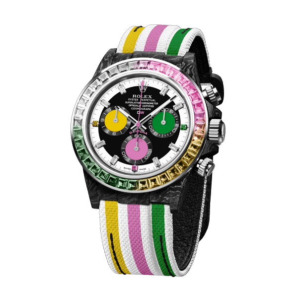 ROLEX Diw Daytona carbon rainbow candy 40mm carbon【1:1 Replica】