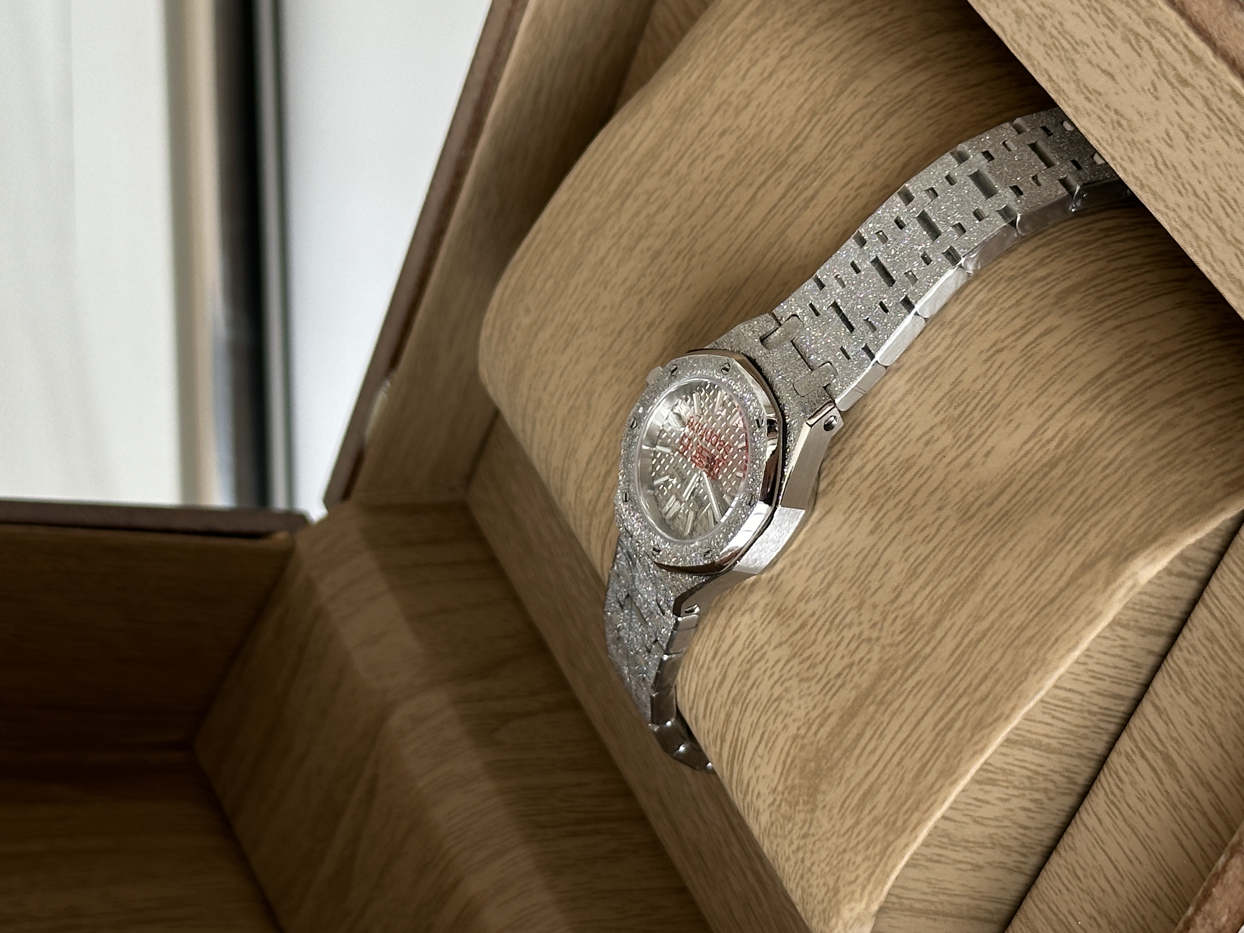 Audemars Piguet Royal Oak Frosted Full Diamond Steel Bracelet Watch