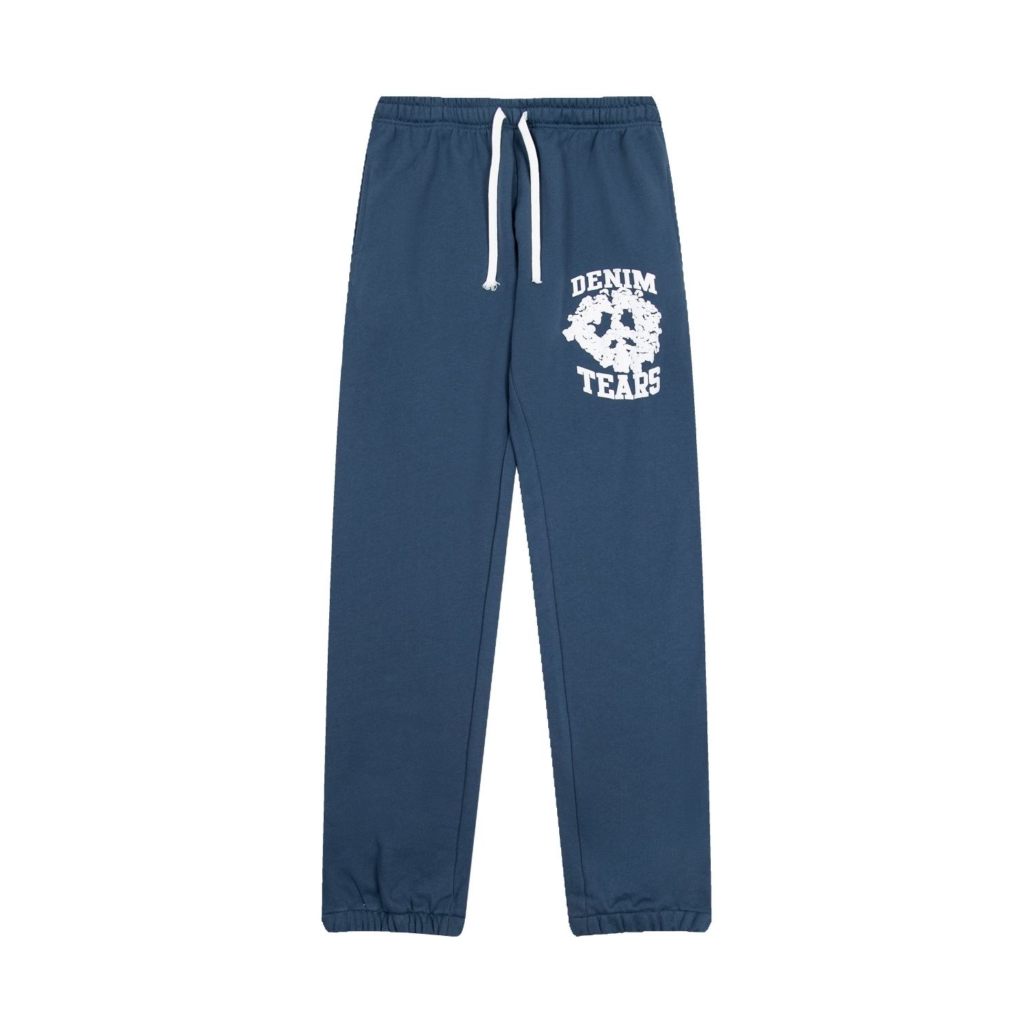 Kapok white flower logo puff print sweat pants