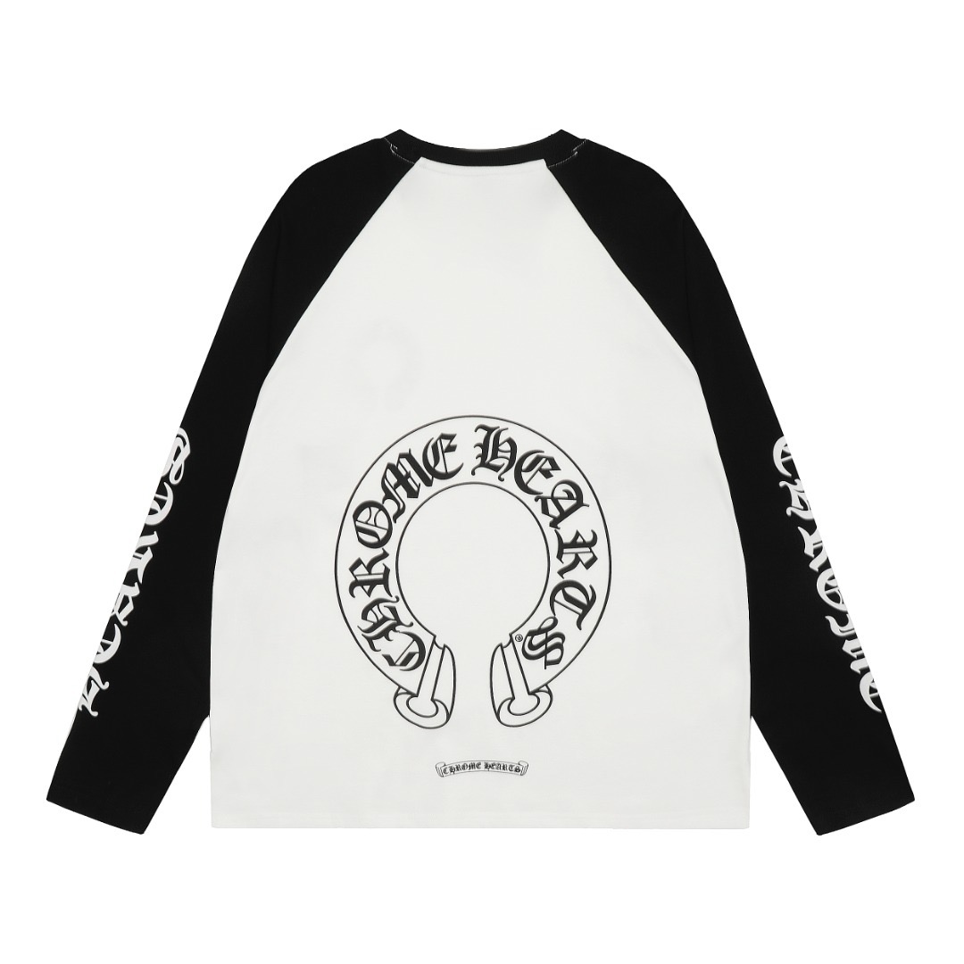 chrome hearts long sleeves Black white