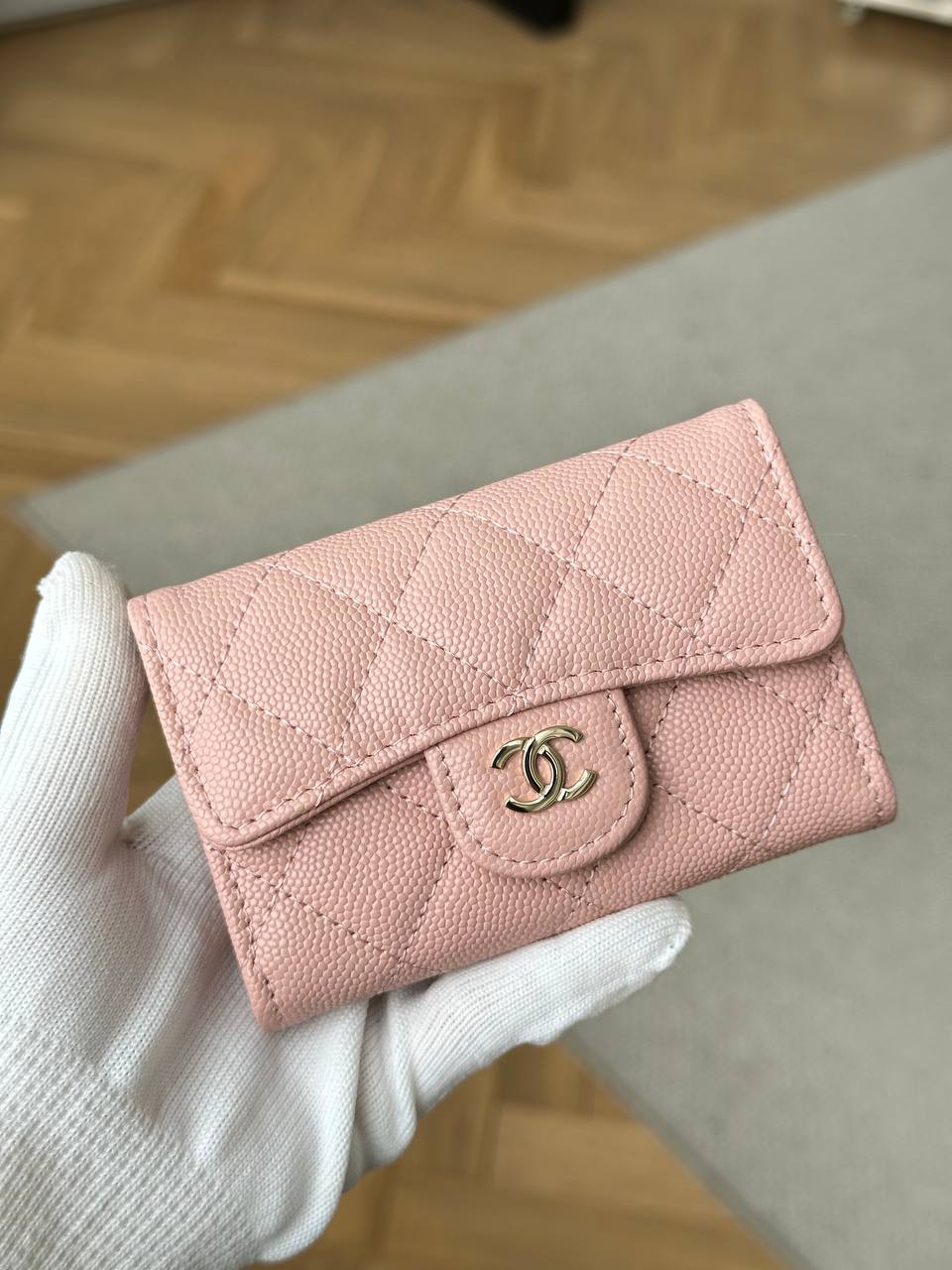 Chanel Classic Flap Quilted Caviar Leather Card Holder