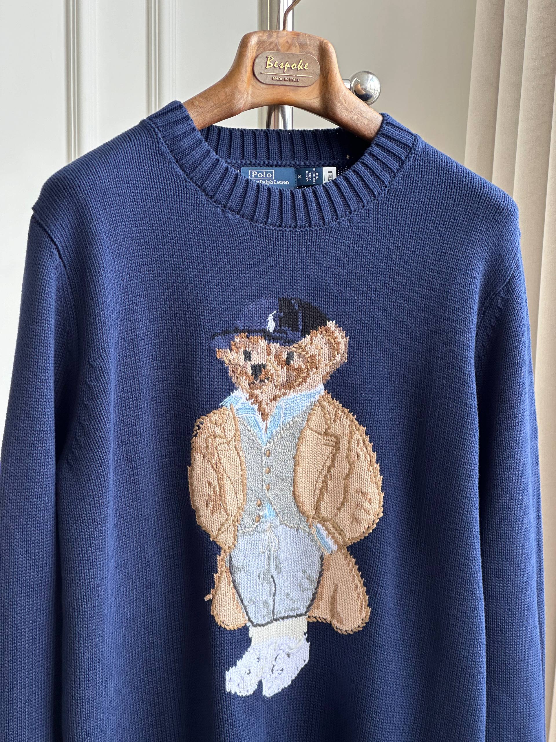 Ralph Lauren Navy Polo Bear Sweater