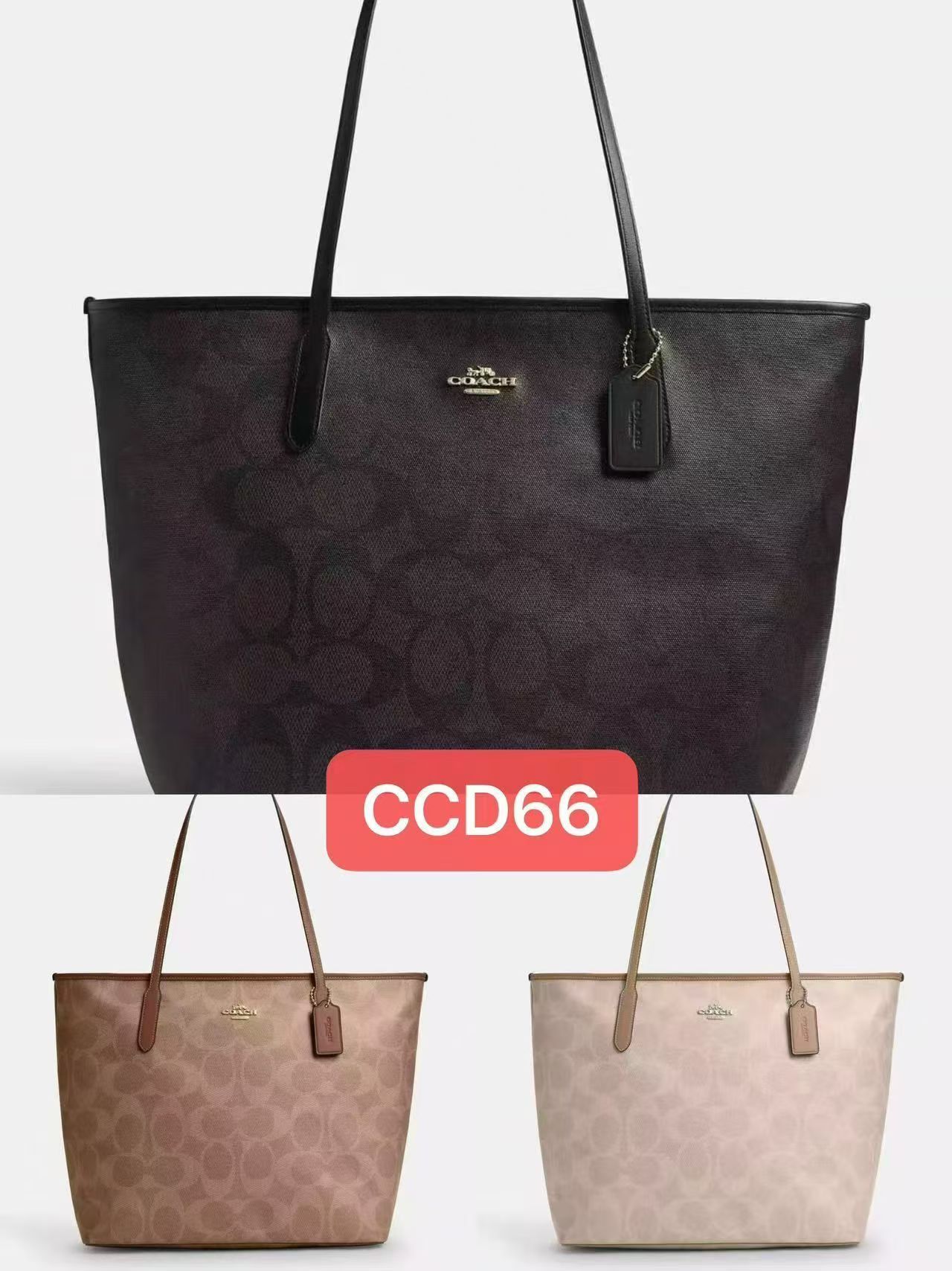 Women Handbag CCD66 Large City Tote Bag In Maxi Signature Canvas