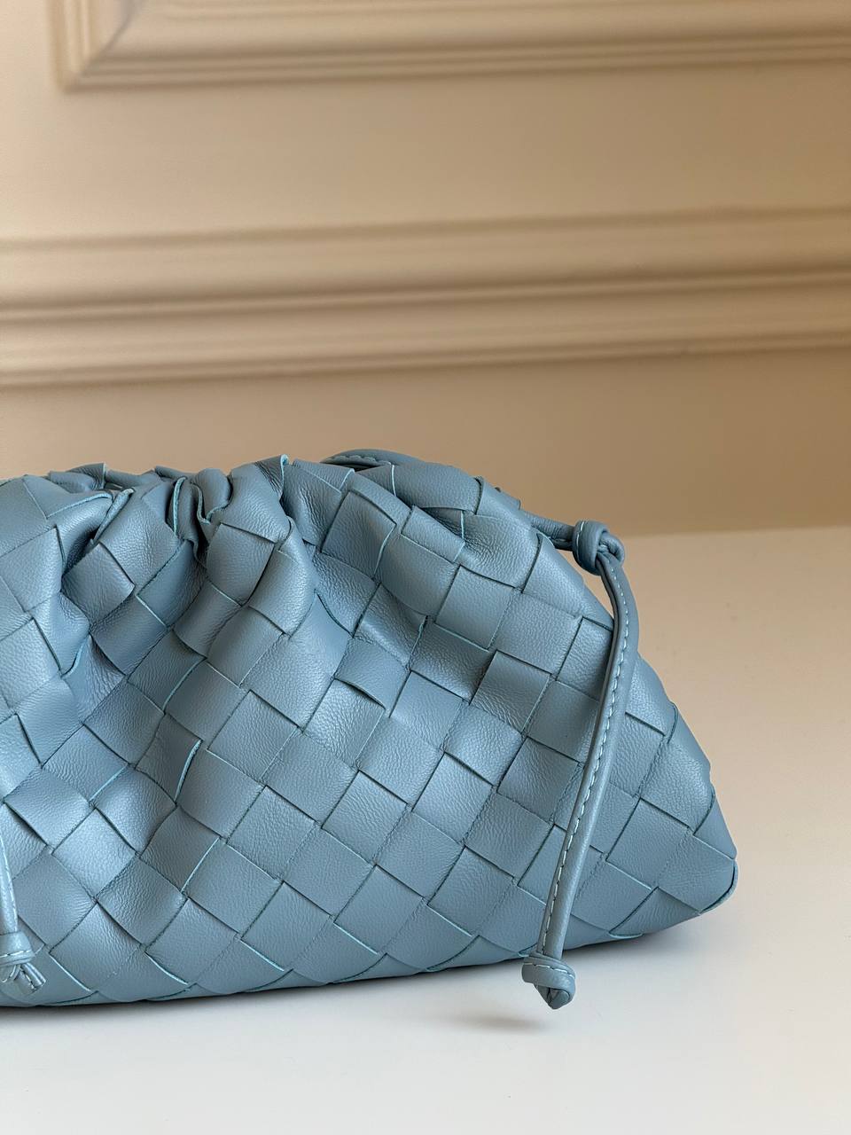 Bottega Veneta The Pouch Intrecciato Leather Clutch