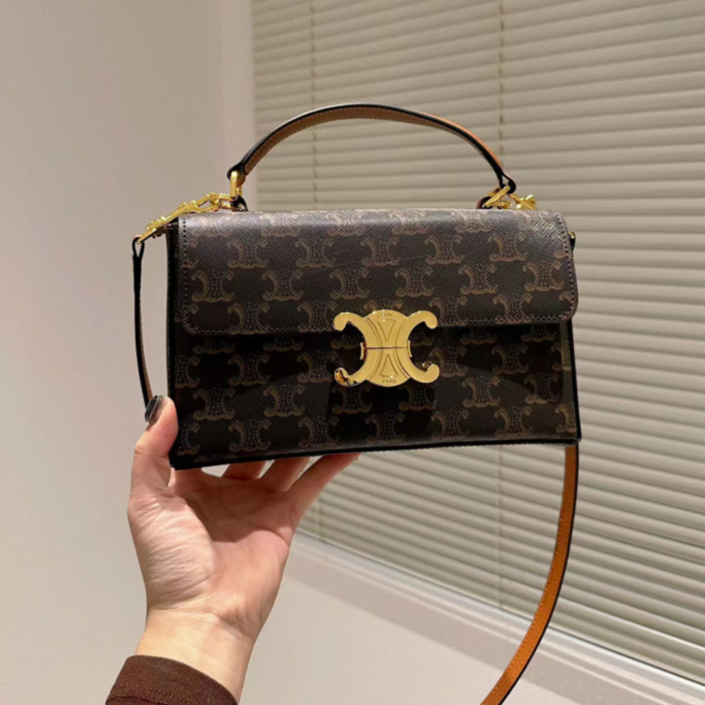Celine Large Lock Buckle Handbag Shoulder Bag