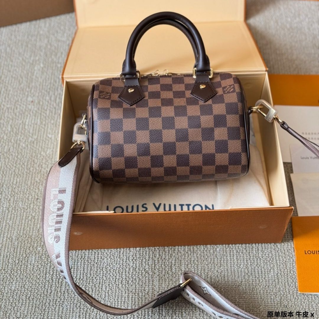SPEEDY BANDOULIERE DAMIER EBENE 20X16CM