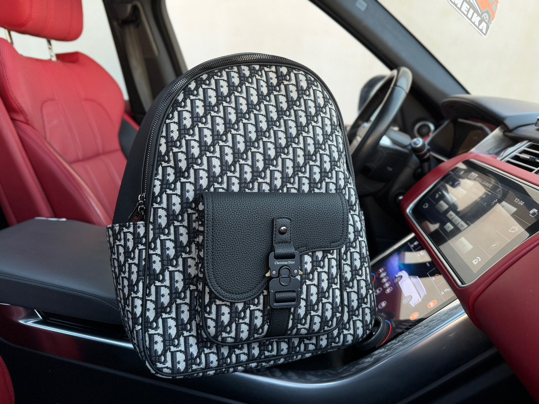 Dior Saddle Oblique Full Logo Backpack