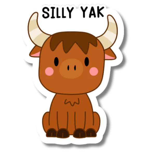 Silly-Yak Sticker