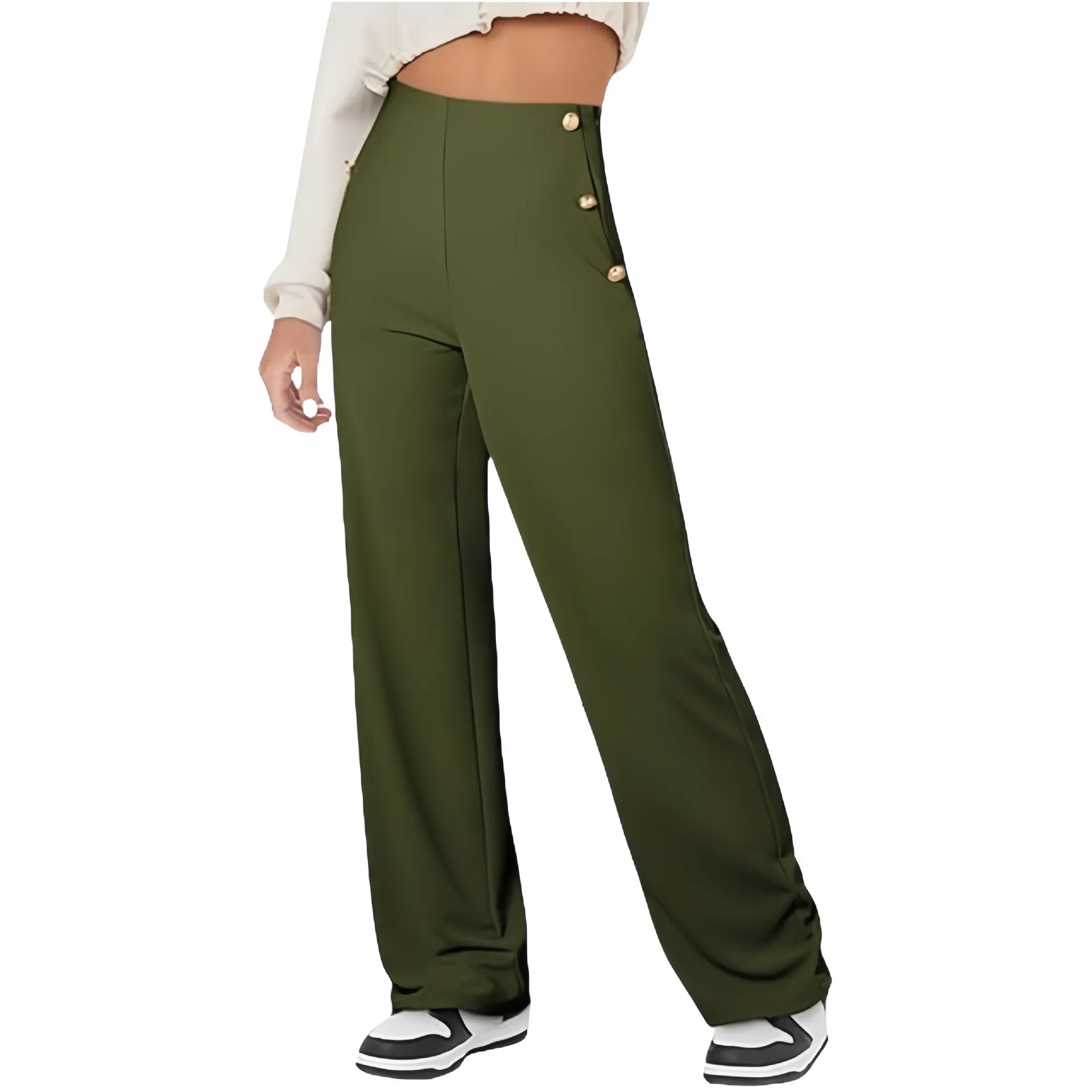 Pantalon Large Taille Haute pour Femme