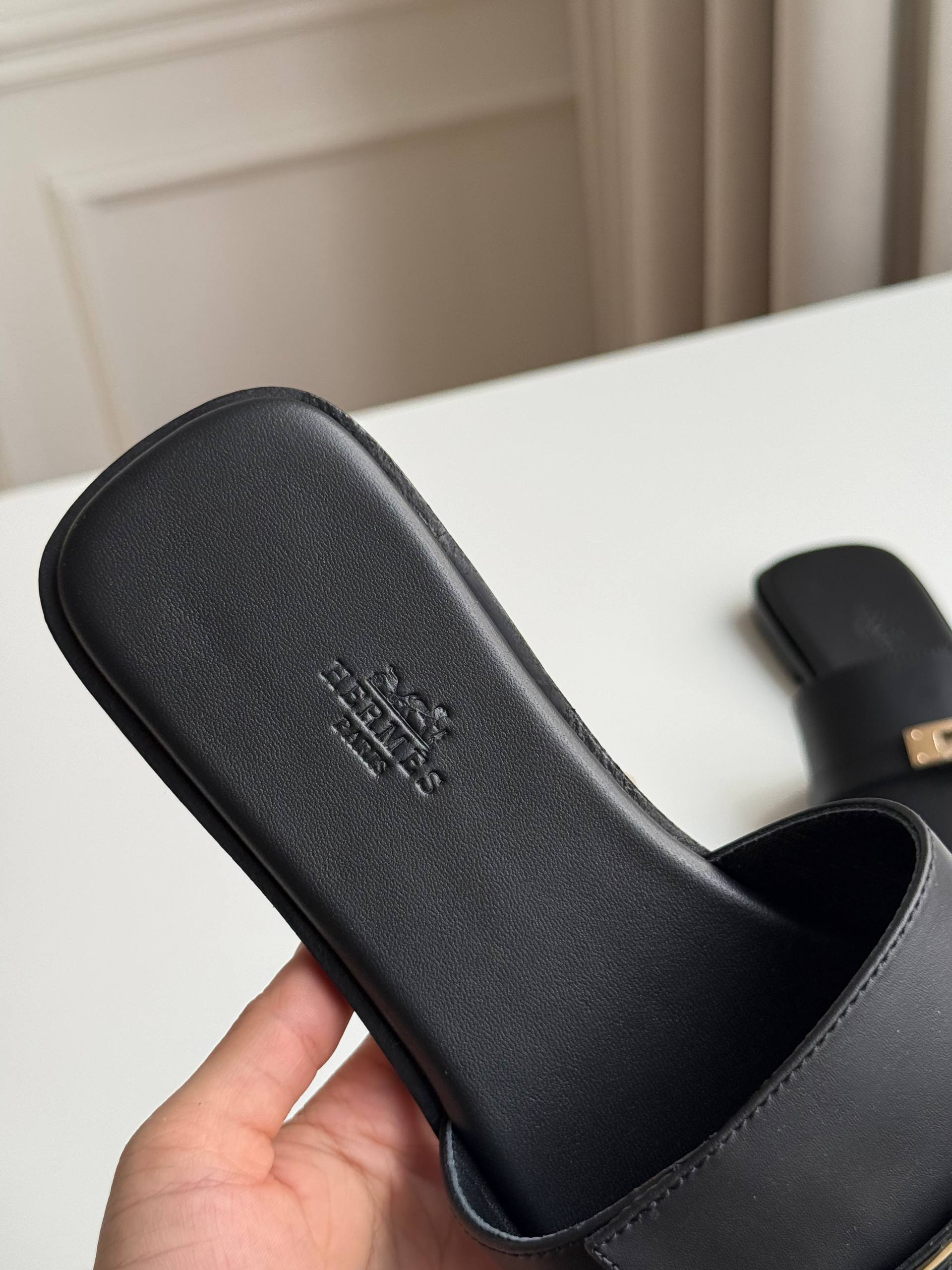 Hermès Kelly Buckle One-Strap Slide Sandals