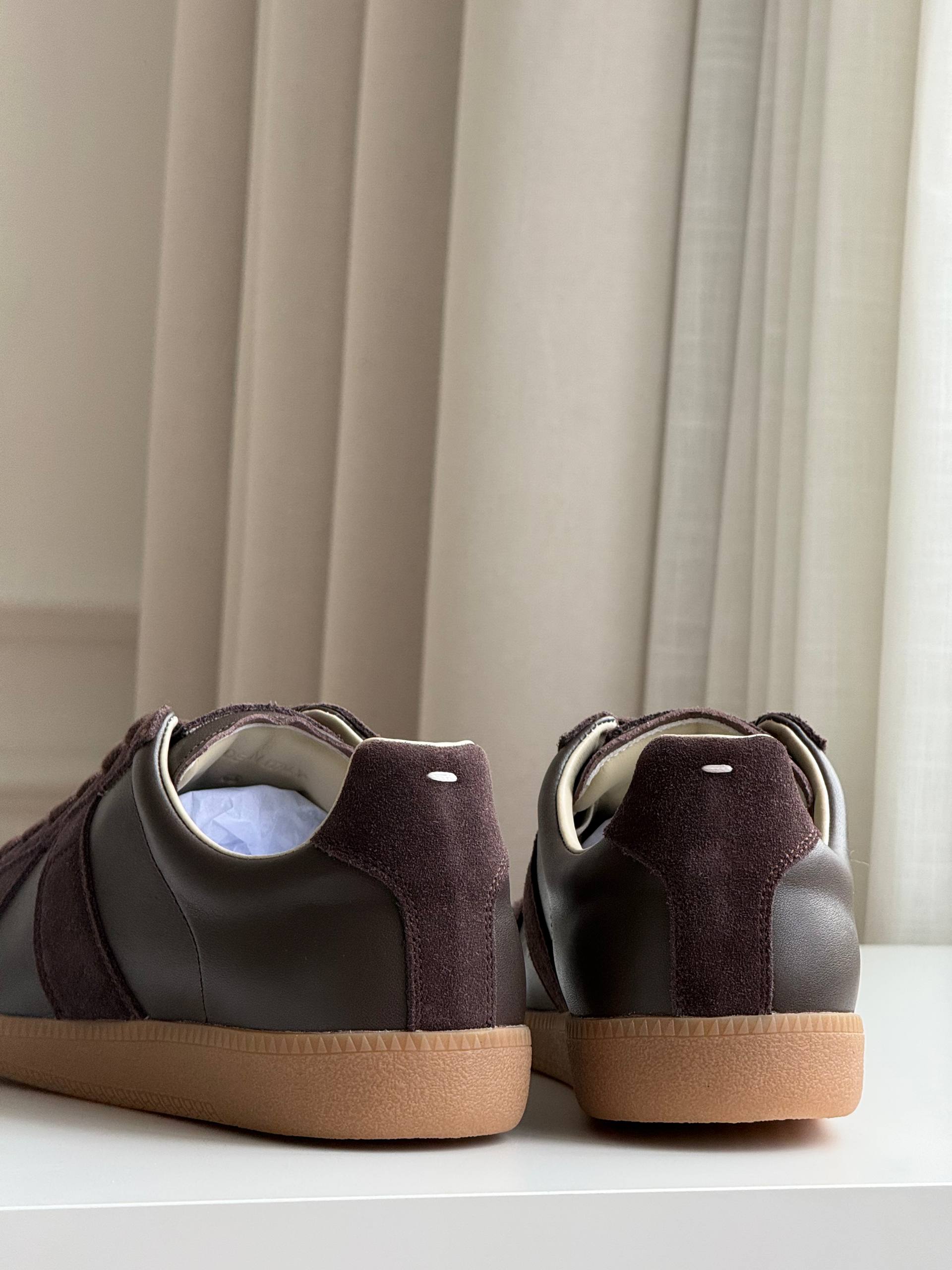 Maison Margiela Replica Low-Top Leather and Suede Sneakers