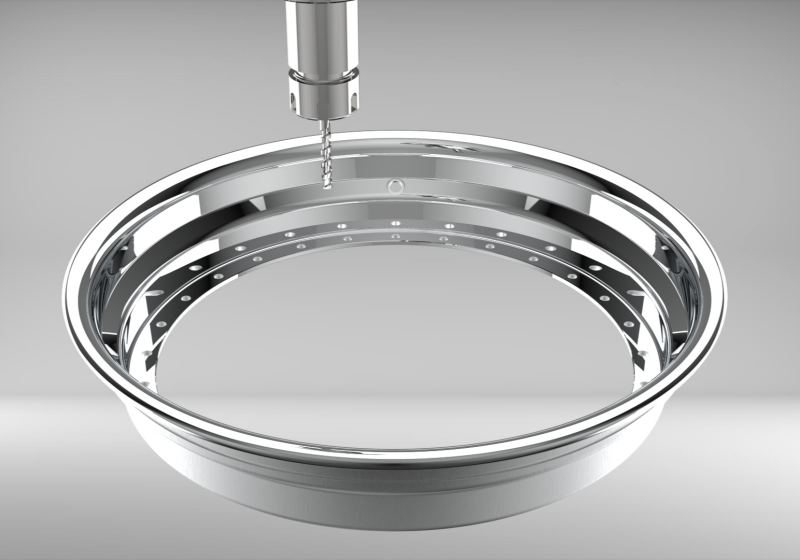 Custom 24 Inch Step Outer lip Rolled Flange